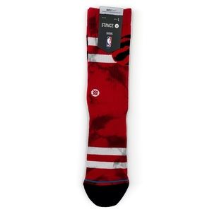 Stance Toronto Raptors Dyed Crew Socks Mens Large NBA Fan Gear Gift Red Black
